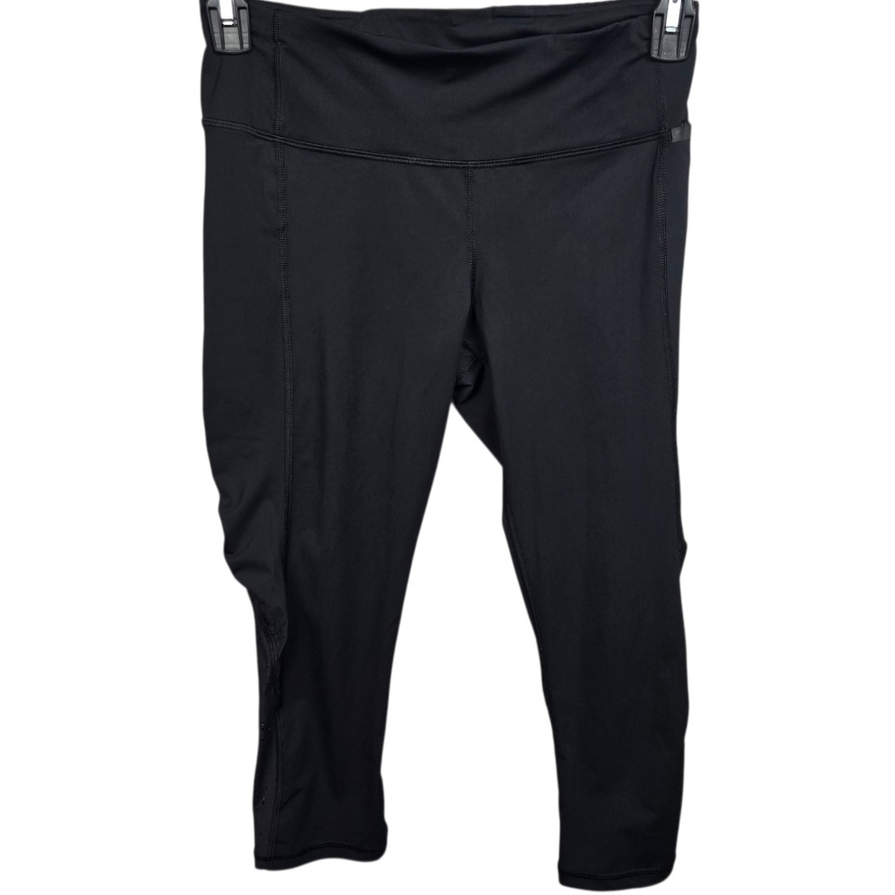 Lululemon‎ Black Crop Leggings Size 6 Activewear Workout Athleisure